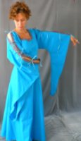 G452: caribbean blue 12th century gown