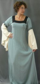 G475: sea foam green 12th century gown