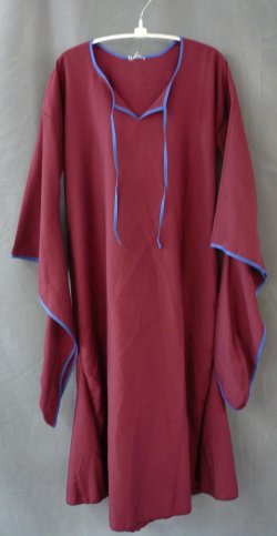 G498:  Burgundy 12th Century Gown