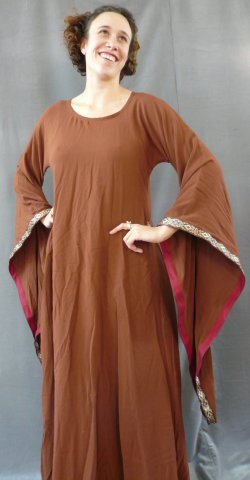 G502:  Cinnamon Brown 12th Century Gown
