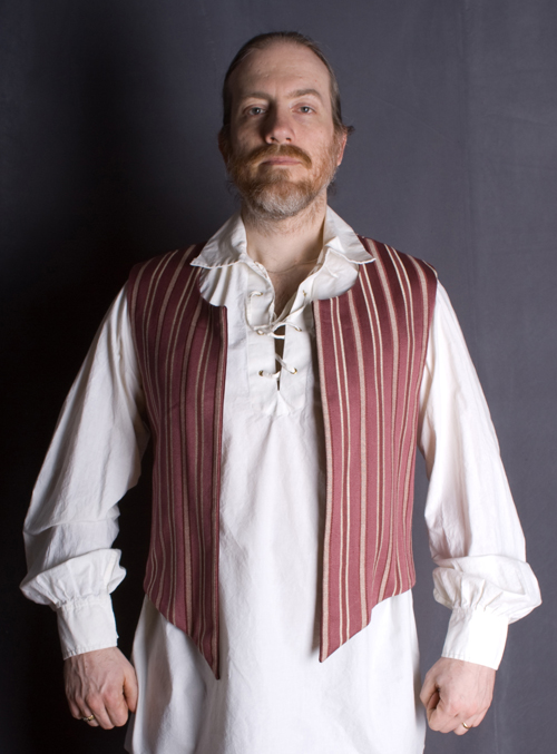 burgundy stripe vest