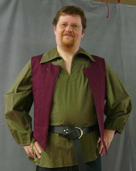 burgundy vest