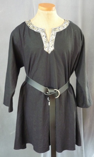 Tunic J337, black linen