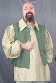 Green Patterned Vest J392