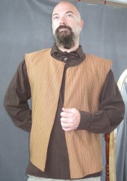 RedxOrangexGold Striped Vest J393