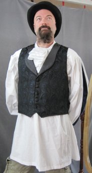 Black and Blue Paisely Vest