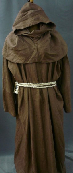 brown linen monks robe