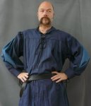 navy blue poet shirt