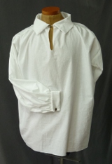 cotton 18th century white shirt
