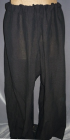 T161 Black Linen Gauze Drawstring Pants