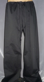 T164 Black Cotton Lycra Woven Drawstring Pants