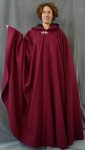 cranberry wool cloak