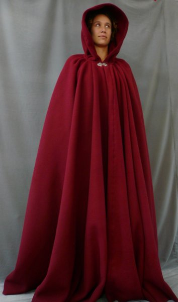 maroon fleece cloak