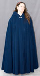 1573: Bright Navy Blue Fuller Half Circle Cloak