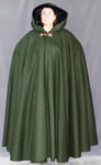 1582: Heathered Green/Grey Full Circle Cloak