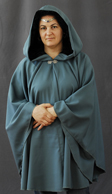 1582: Heathered Green/Grey Full Circle Cloak