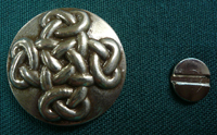 Celtic Eternal Cross  button Silver