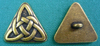 Celtic Tri-Knot Antiqued Gold
