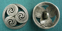 Celtic Triskele Antiqued Silver
