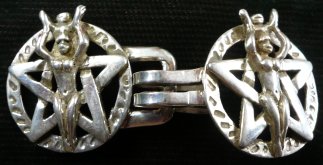 sterling silver isis pentacle clasp
