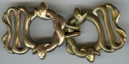 bronze snake circle clasp