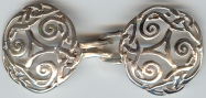 sterling silver celtic triskele clasp