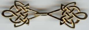 gold-plated sterling silver celtic lotus clasp