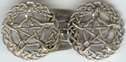sterling silver chained pentacle clasp