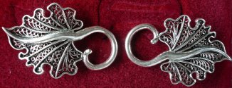 sterling silver leaf filigree lacing rings