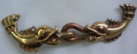 bronze dolphins clasp