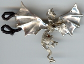 sterling silver dragon clasp