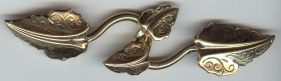 bronze elven leaves clasp