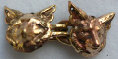 bronze fox heads clasp