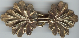 bronze geranium leaf clasp