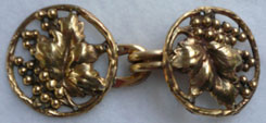 bronze grape leaf clasp