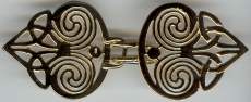 gold-plated sterling silver celtic swirls clasp