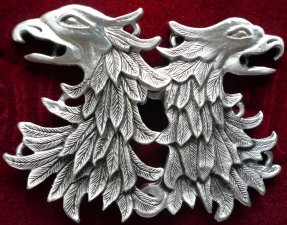 pewter griffon heads cloak clasp