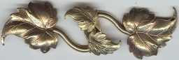 bronze heartleaf ivy j-hook clasp