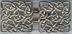 sterling silver large celtic square knot clasp