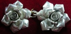 sterling silver large spiral rose clasp