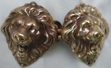 lion head bronze clasp