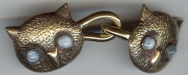 bronze owl faces clasp