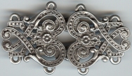 pewter byzantine swirls clasp