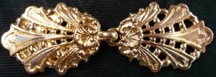 goldtone scallop clasp