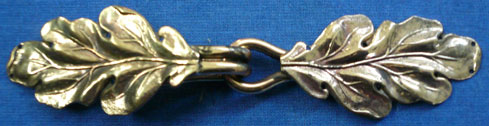 bronze simple oak leaf clasp