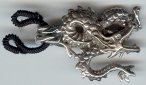 sterling silver dragon serpent clasp