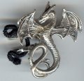 sterling silver dragon wyvern clasp