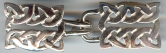 sterling silver celtic rectangle clasp