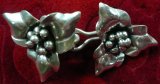 sterling silver trillium cloak clasp