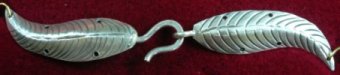 sterling silver willow leaf clasp